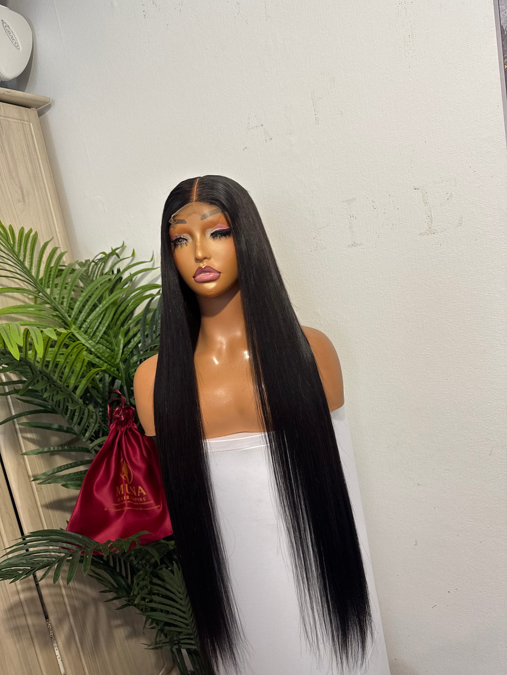 30 SDD luxury vietnamese bone straight wig with 2 by 6 closure made with 3 bundles and half 350g in Natural colour