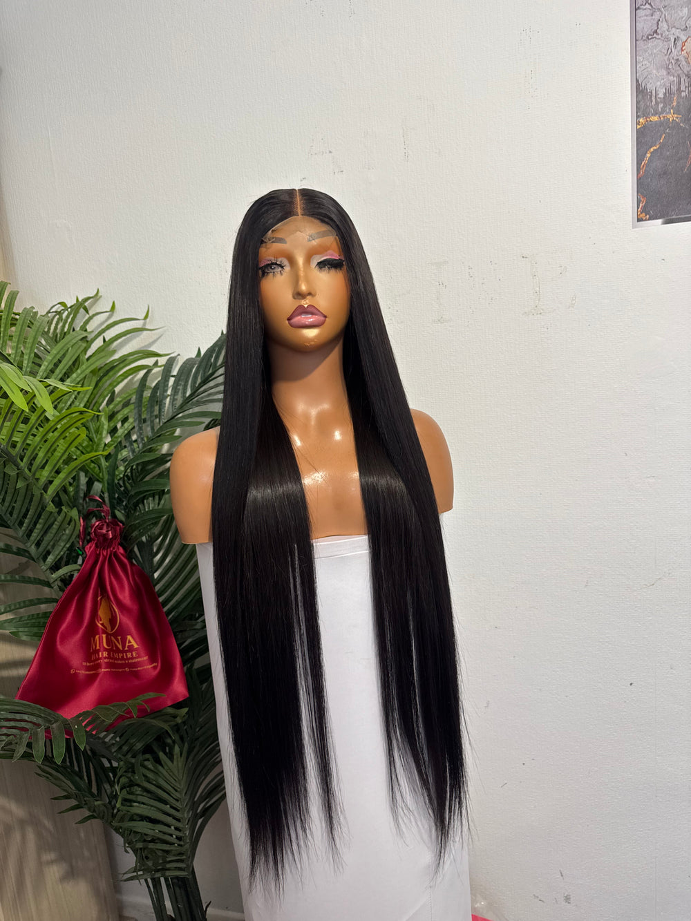 30 SDD luxury vietnamese bone straight wig with 2 by 6 closure made with 3 bundles and half 350g in Natural colour
