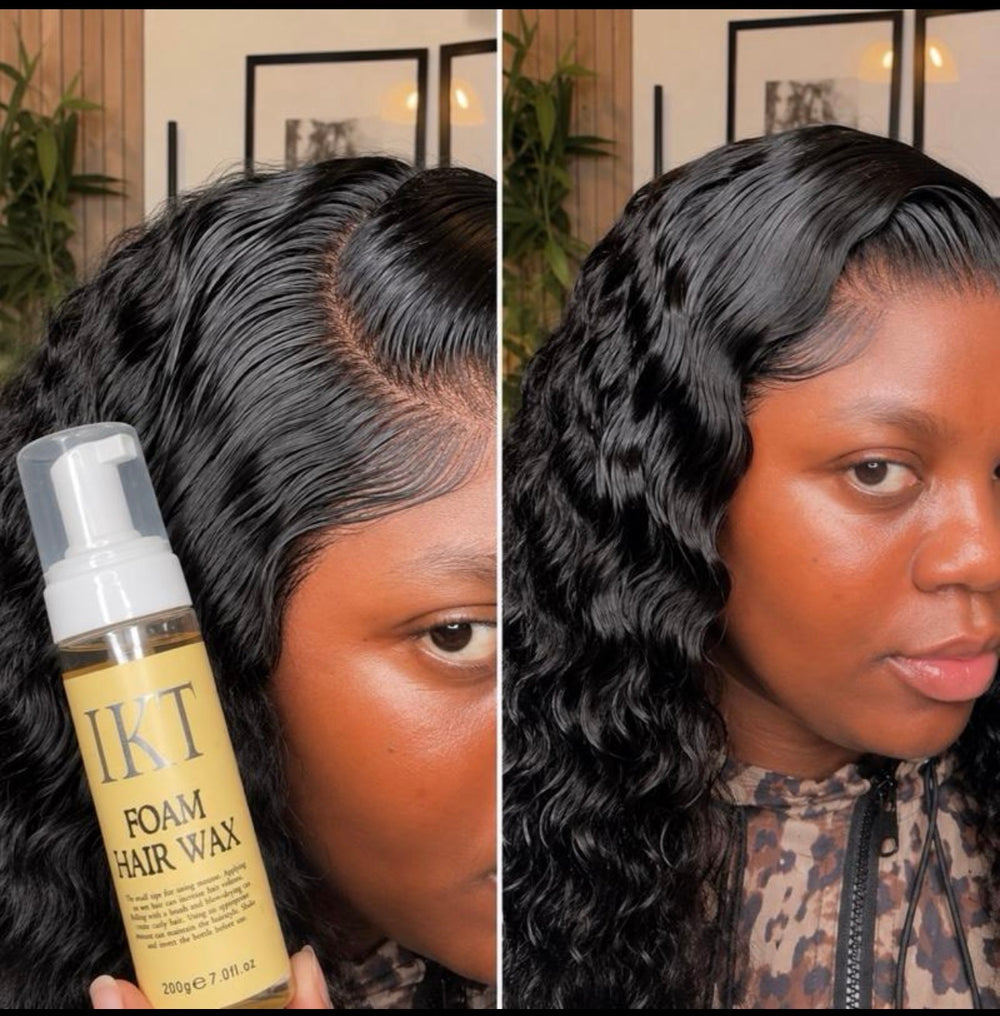 IKT Foam wax for laying down flyaways in wig without heat. No white cast, easy fix for flyaways. No more Wax that require heat to melt. Easy fix and go. Haircare