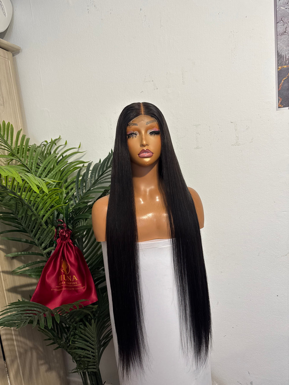 30 SDD luxury vietnamese bone straight wig with 2 by 6 closure made with 3 bundles and half 350g in Natural colour